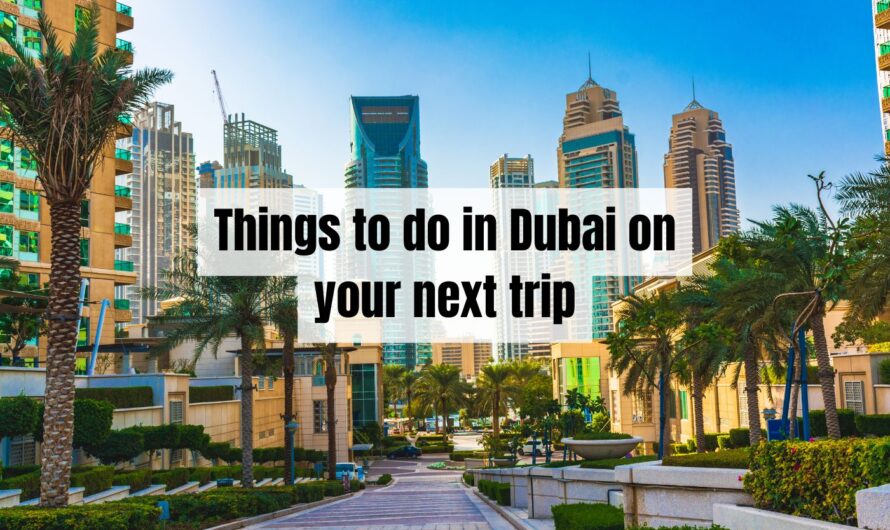 A complete travel guide on things to do in Dubai on your next trip 